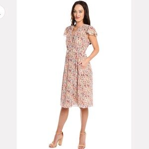 REBECCA TAYLOR Sleeveless Margo Wrap Dress Silk Size 8